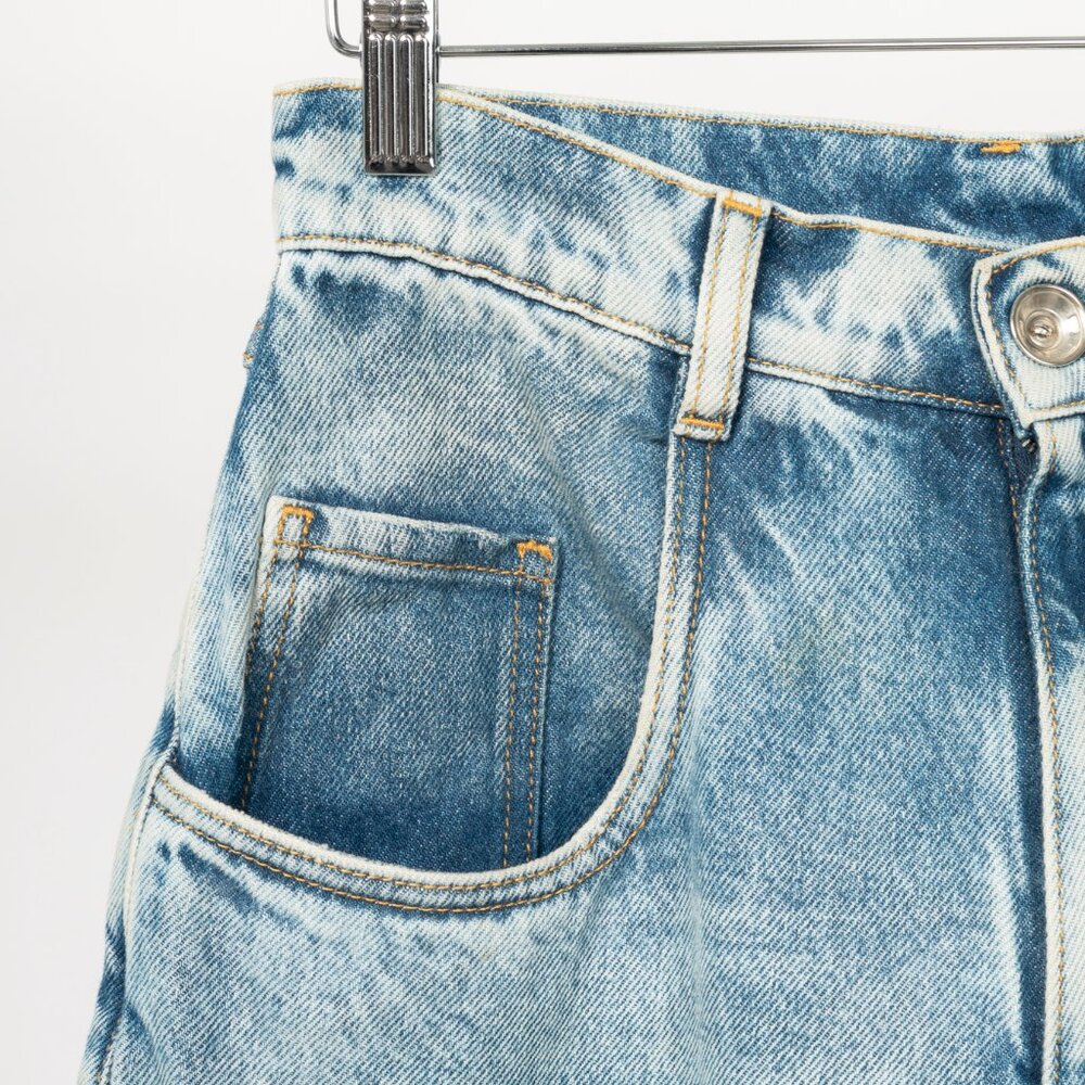 Maison Martin Margiela Light Blue Straight Leg Distressed Jeans - Picture 5 of 14